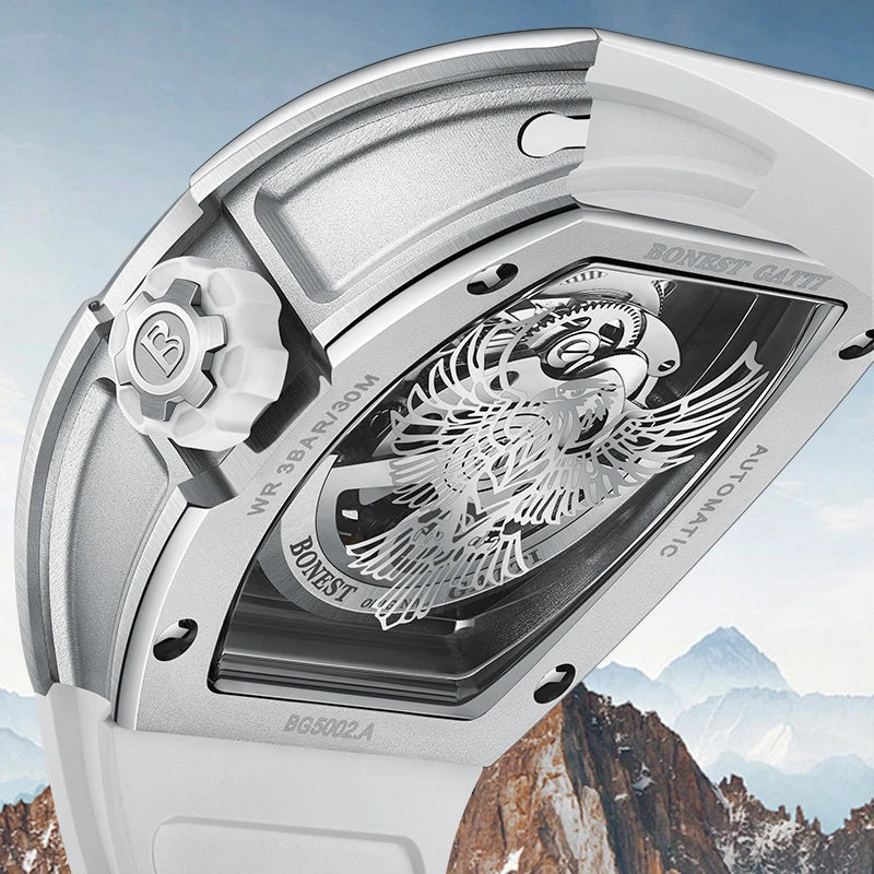 Bonest Gatti BG5002 automatic tonneau luminous watch, view 3 of 8