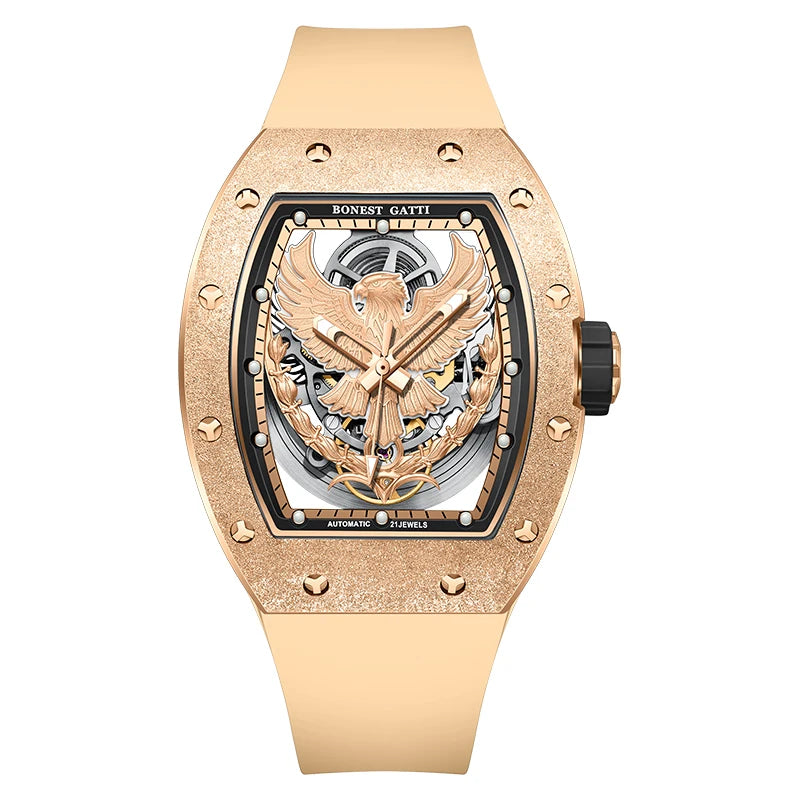 Bonest Gatti BG5002 automatic tonneau luminous watch, variant R2