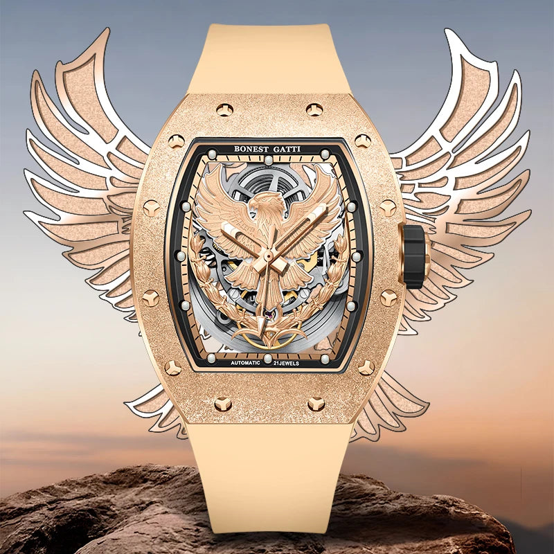 Bonest Gatti BG5002 automatic tonneau luminous watch, view 2 of 8