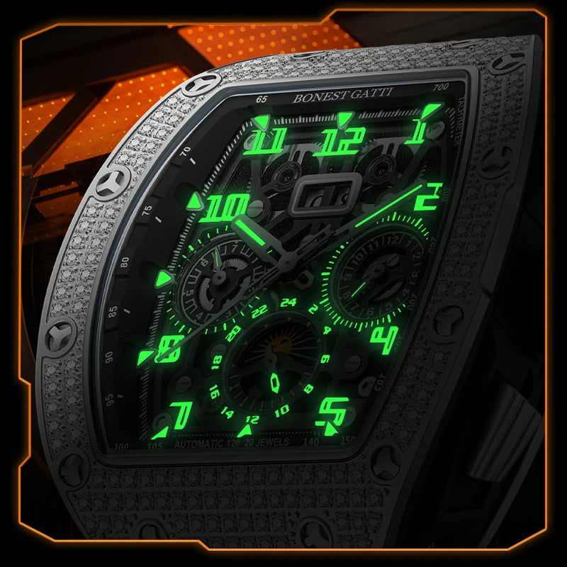 Bonest Gatti BG5004 automatic diamond watch, view 7 of 10