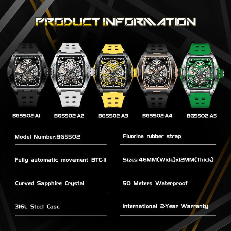 Bonest Gatti BG5502 automatic watch, view 7 of 7