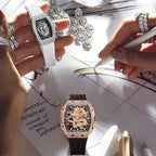 Bonest Gatti BG5605 mechanical tonneau skeleton watch, view 6 of 15