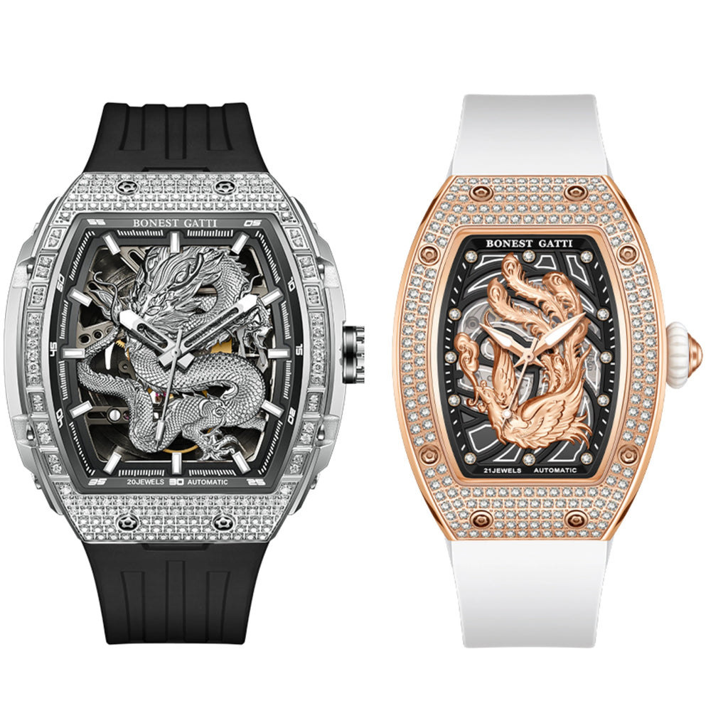 Bonest Gatti BG5605 mechanical tonneau skeleton watch with bg5605a1 bg9910a1 dial