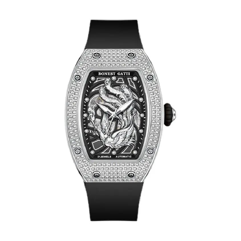Bonest Gatti BG5605 mechanical tonneau skeleton watch, variant A2 #3
