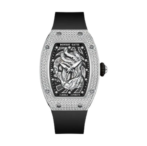 Bonest Gatti BG5605 mechanical tonneau skeleton watch, variant A2 #3