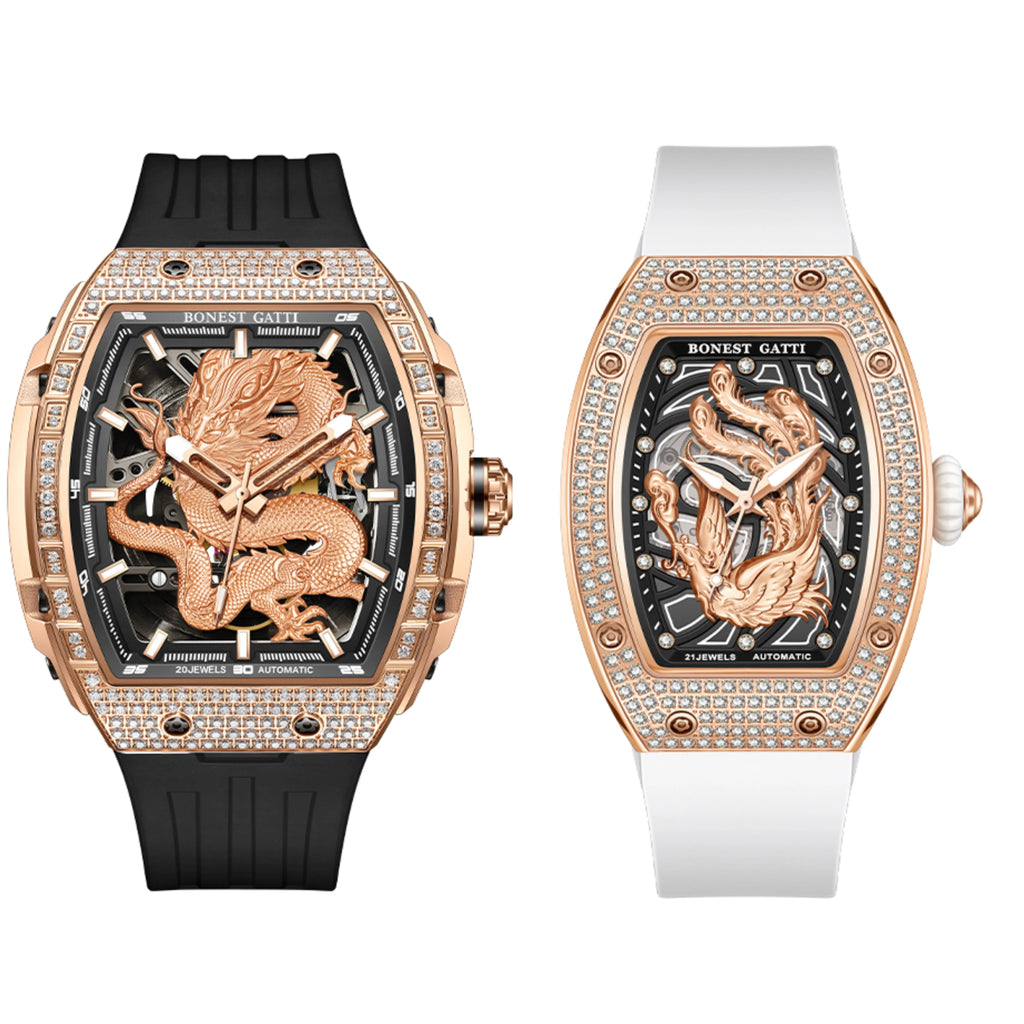 Bonest Gatti BG5605 mechanical tonneau skeleton watch with bg5605a2 bg9910a1 dial