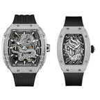 Bonest Gatti BG5605 mechanical tonneau skeleton watch with bg5605a1 bg9910a2 dial