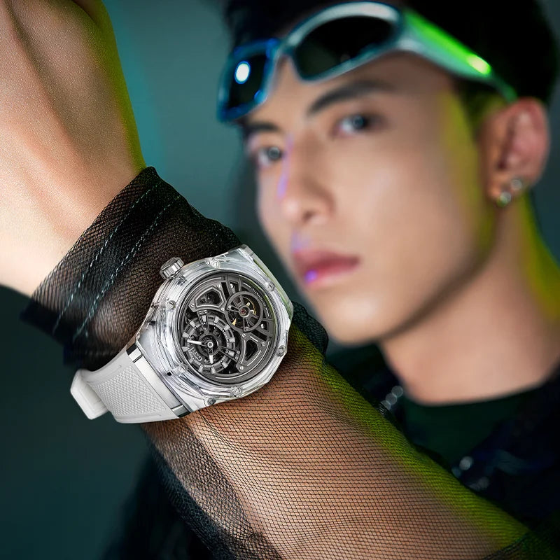 Bonest Gatti BG5807 automatic skeleton sapphire watch, view 7 of 10