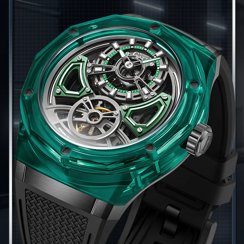 Bonest Gatti BG5807 automatic skeleton sapphire watch, view 5 of 10