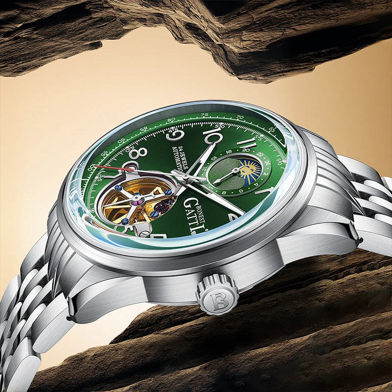 Bonest Gatti BG5808 automatic skeleton watch, view 5 of 10