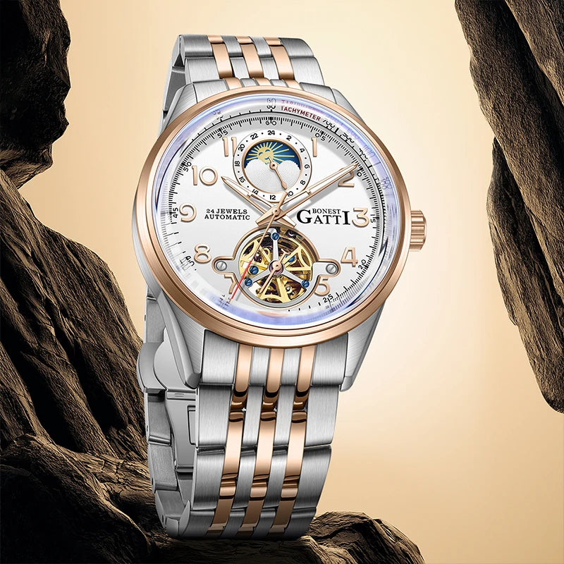 Bonest Gatti BG5808 automatic skeleton watch, view 2 of 10