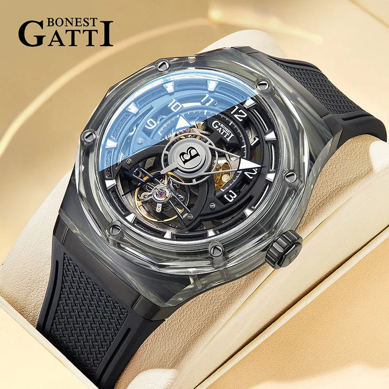 Bonest Gatti BG6003 automatic skeleton watch, view 2 of 8