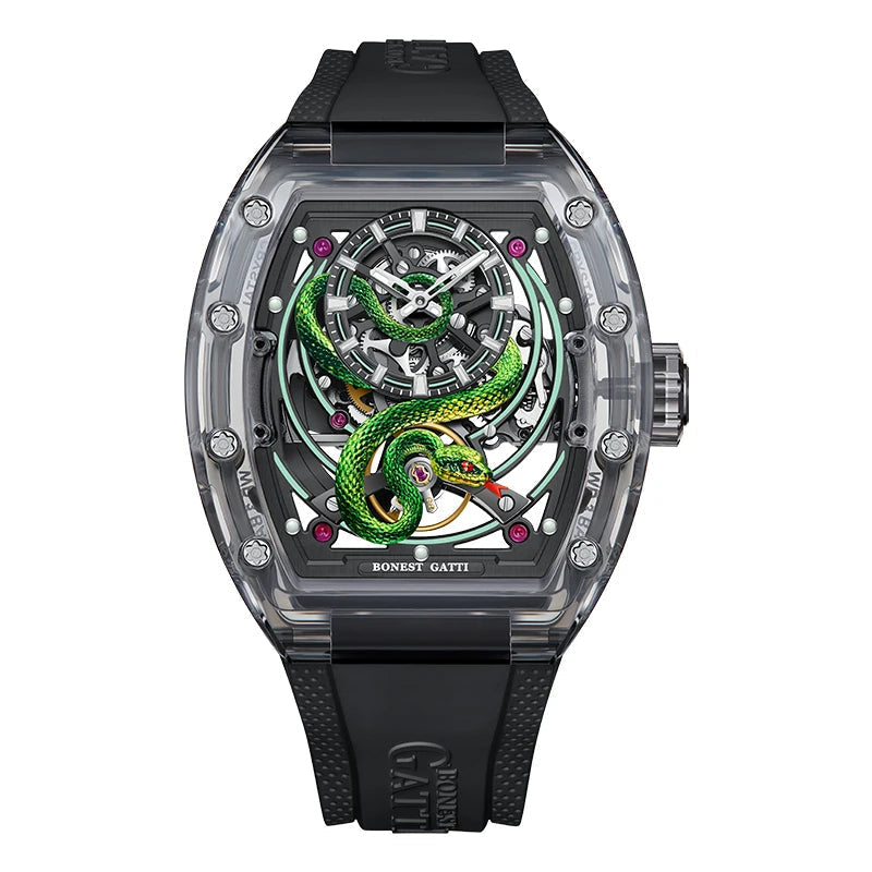 Bonest Gatti BG6004 automatic tonneau luminous watch, variant R2