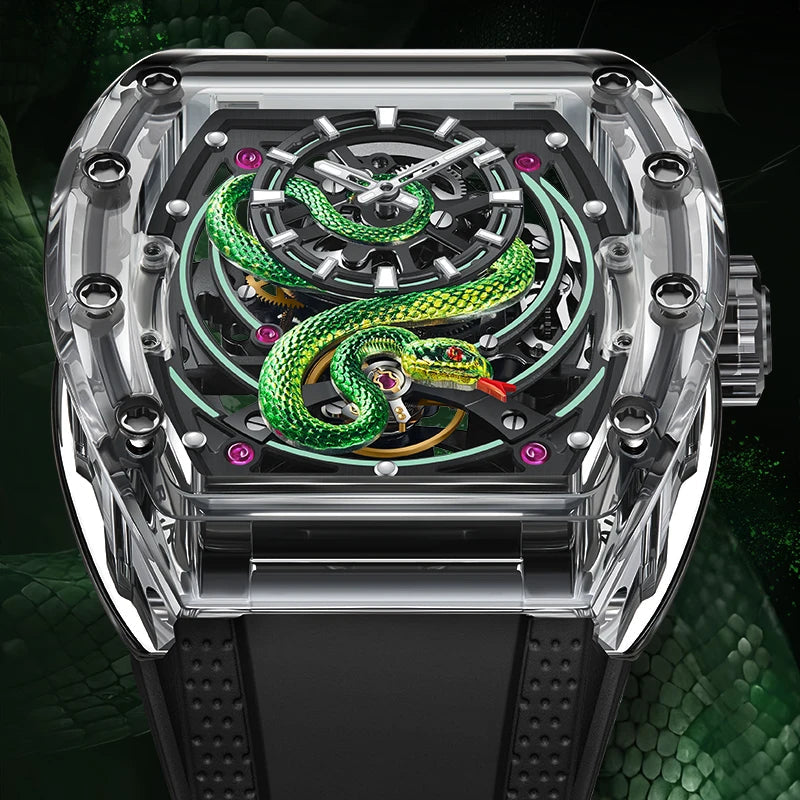 Bonest Gatti BG6004 automatic tonneau luminous watch, view 4 of 7