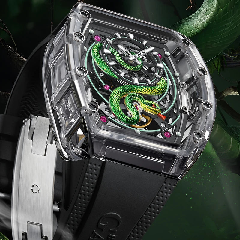 Bonest Gatti BG6004 automatic tonneau luminous watch, view 2 of 7