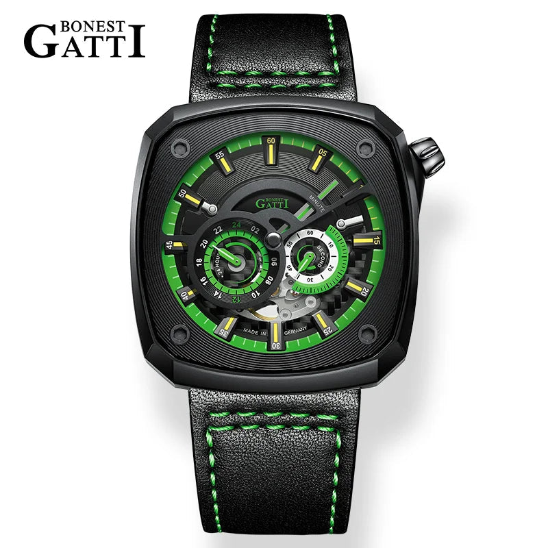 Bonest Gatti BG6601 automatic skeleton sapphire watch, variant B5