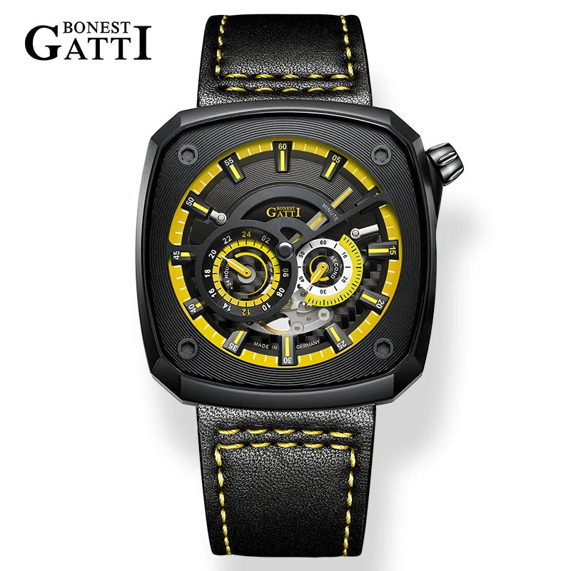 Bonest Gatti BG6601 automatic skeleton sapphire watch, variant B4