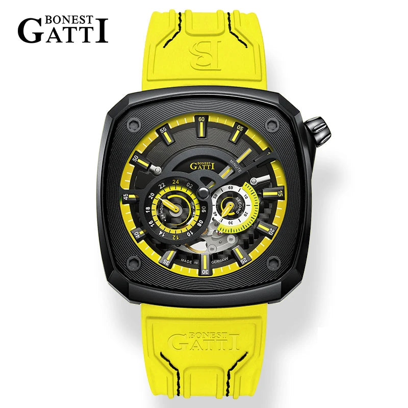 Bonest Gatti BG6601 automatic skeleton sapphire watch, variant A4