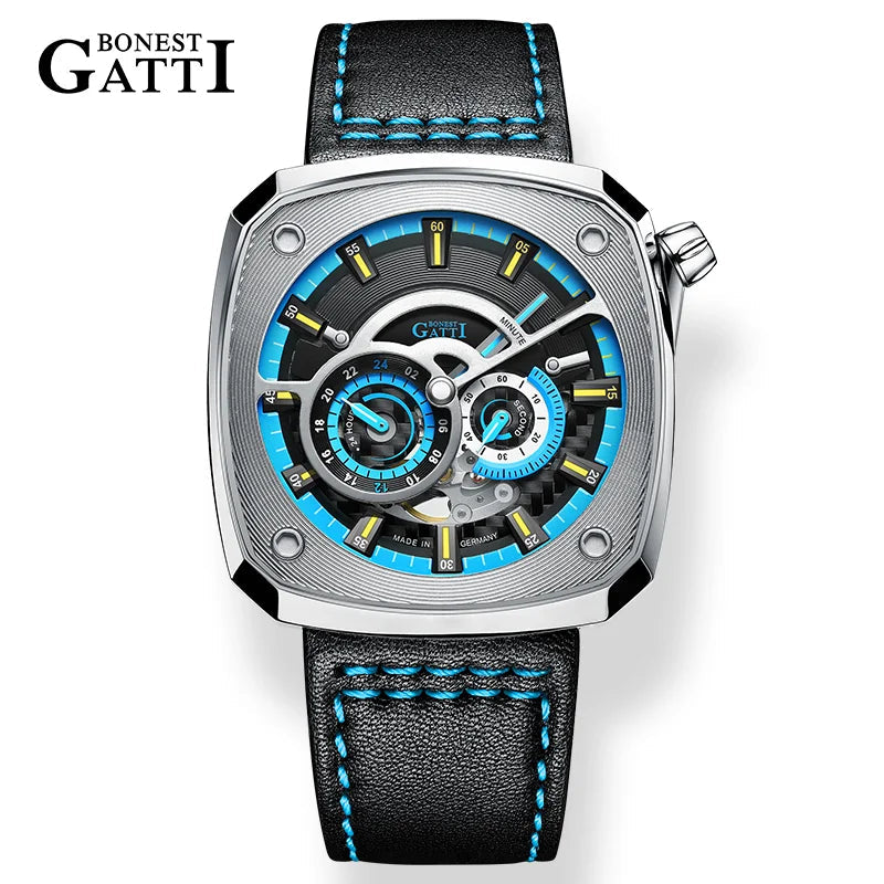 Bonest Gatti BG6601 automatic skeleton sapphire watch, variant B1