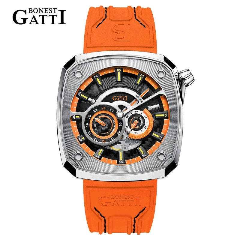 Bonest Gatti BG6601 automatic skeleton sapphire watch, variant A2