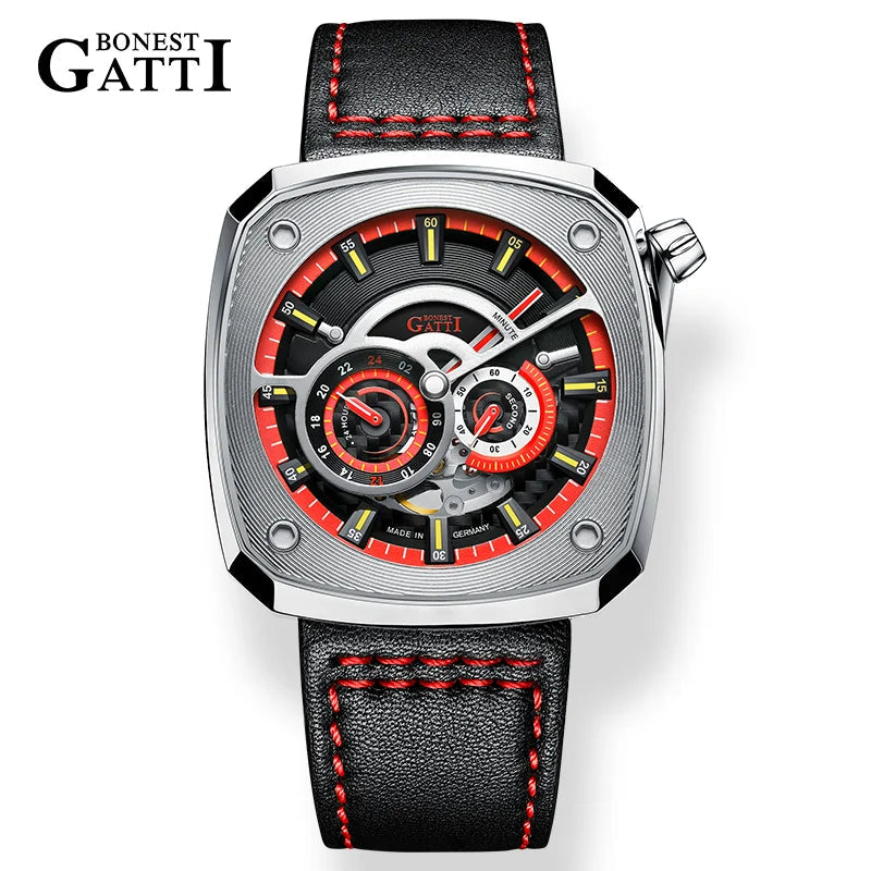 Bonest Gatti BG6601 automatic skeleton sapphire watch, variant B3
