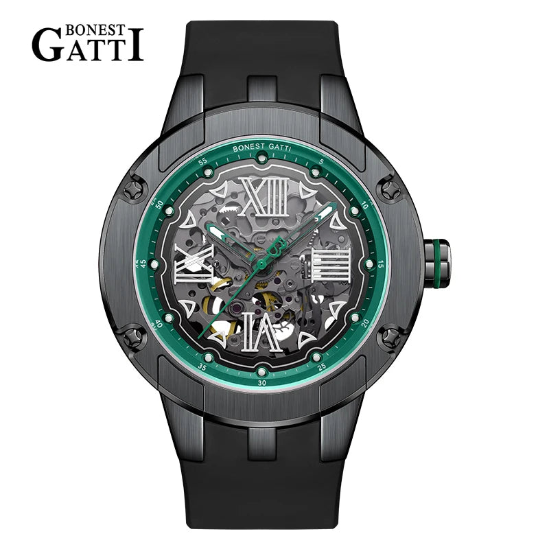 Bonest Gatti BG7701 automatic skeleton sapphire watch, variant A3