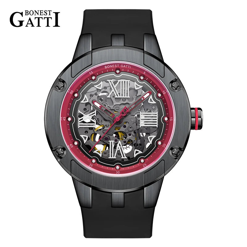 Bonest Gatti BG7701 automatic skeleton sapphire watch, variant A2