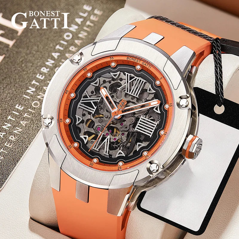 Bonest Gatti BG7701 automatic skeleton sapphire watch, view 2 of 11