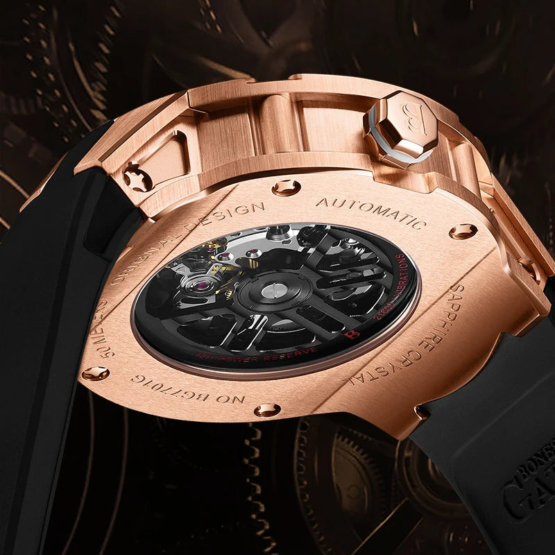 Bonest Gatti BG7701 automatic skeleton sapphire watch, view 3 of 11