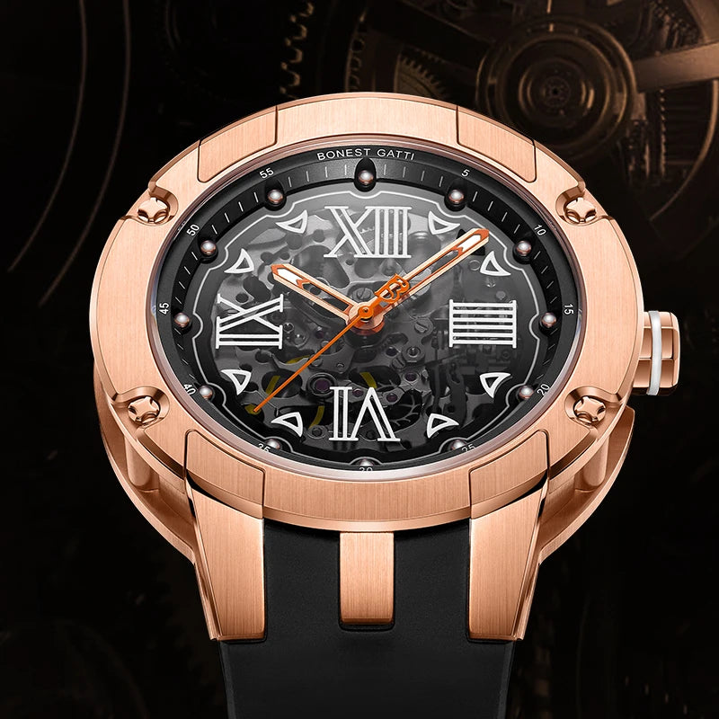 Bonest Gatti BG7701 automatic skeleton sapphire watch, view 4 of 11