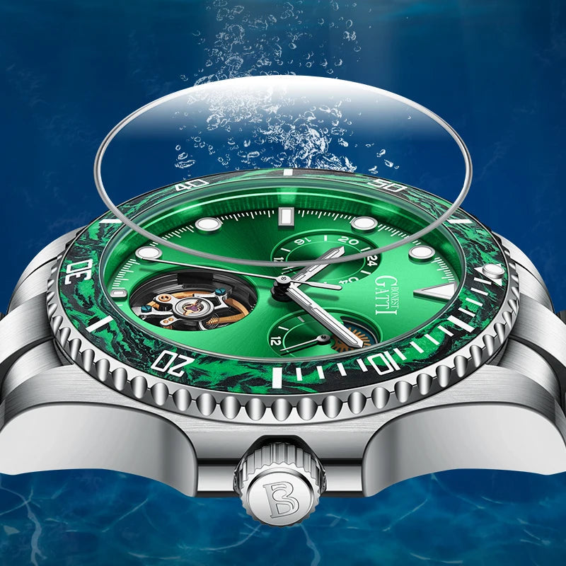 Bonest Gatti BG8003 automatic skeleton sapphire watch, view 5 of 9