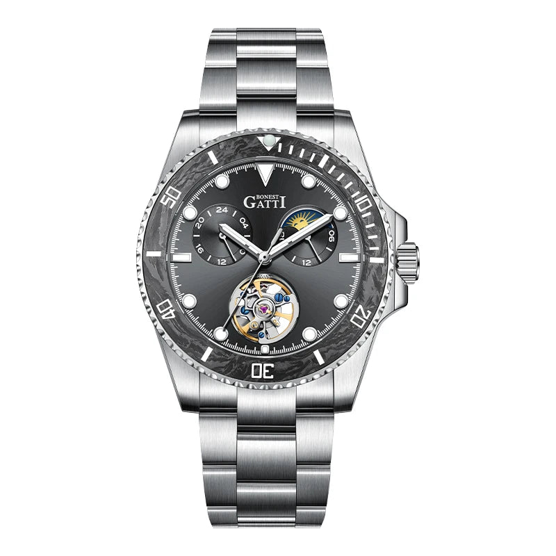 Bonest Gatti BG8003 automatic skeleton sapphire watch, variant S1