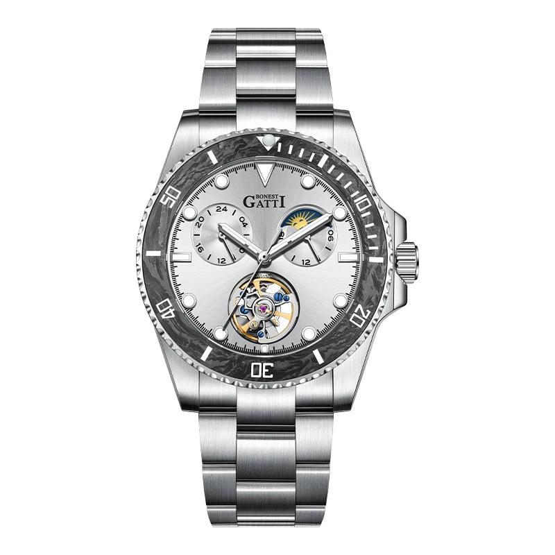 Bonest Gatti BG8003 automatic skeleton sapphire watch, variant S2