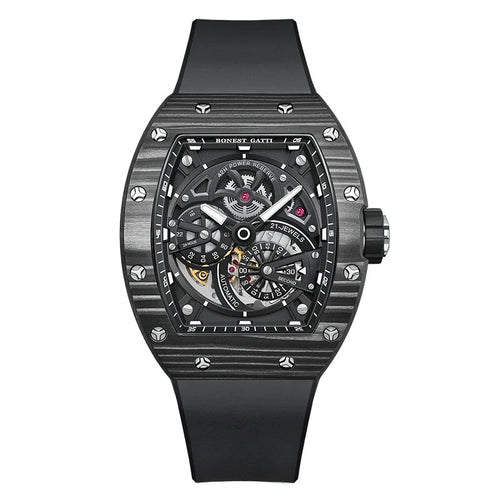 Bonest Gatti BG9004 automatic tonneau carbon watch, variant R2