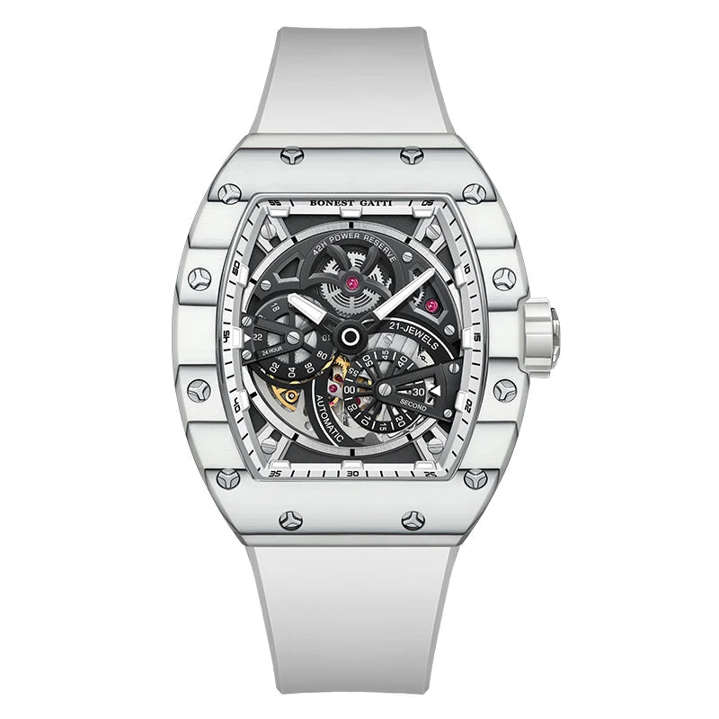 Bonest Gatti BG9004 automatic tonneau carbon watch, variant R1