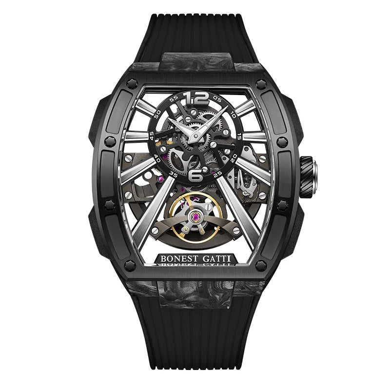 Bonest Gatti BG9005 automatic carbon fiber watch, variant R1