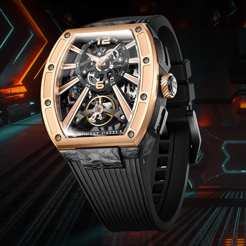 Bonest Gatti BG9005 automatic carbon fiber watch, view 2 of 9