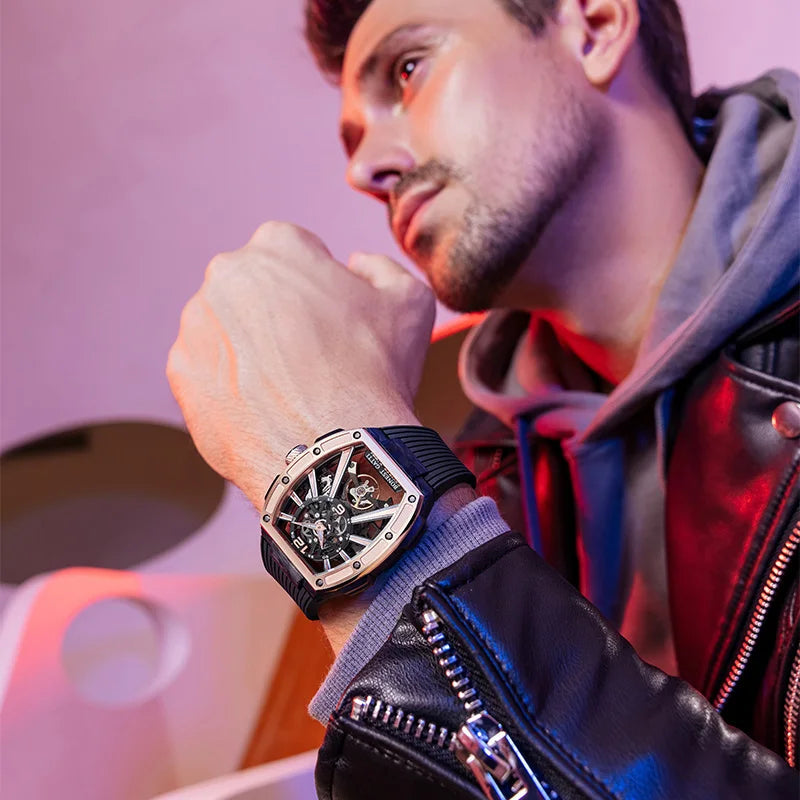 Bonest Gatti BG9005 automatic carbon fiber watch, view 6 of 9