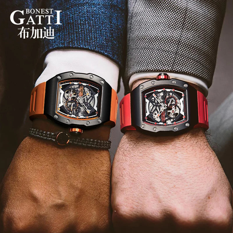 Bonest Gatti BG9901 automatic tonneau sapphire watch, view 3 of 12