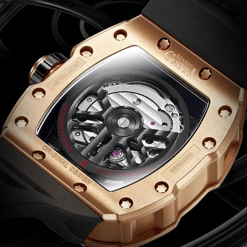 Bonest Gatti BG9904 automatic carbon fiber watch, view 3 of 9