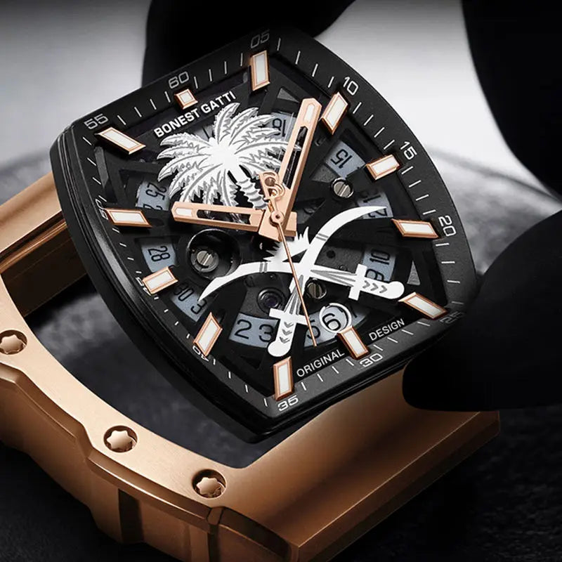 Bonest Gatti BG9904 automatic carbon fiber watch, view 7 of 9