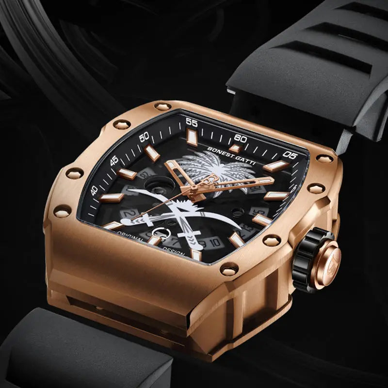 Bonest Gatti BG9904 automatic carbon fiber watch, view 5 of 9