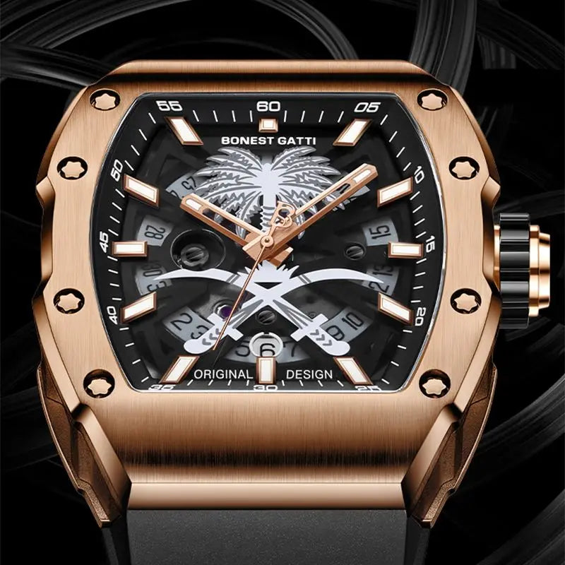 Bonest Gatti BG9904 automatic carbon fiber watch, view 4 of 9