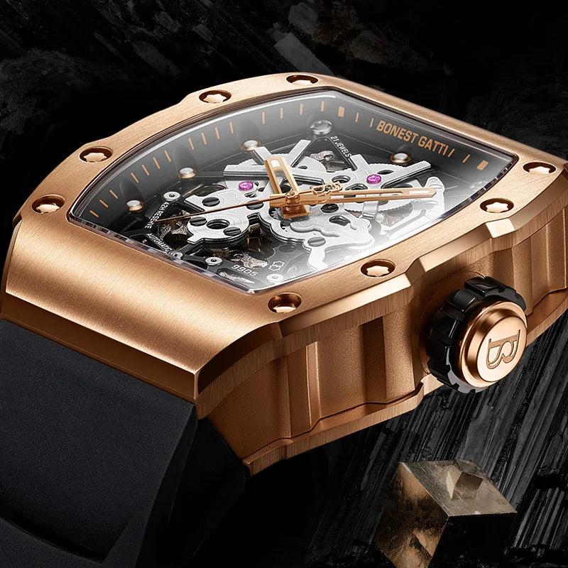 Bonest Gatti BG9905 automatic skeleton watch, view 5 of 11