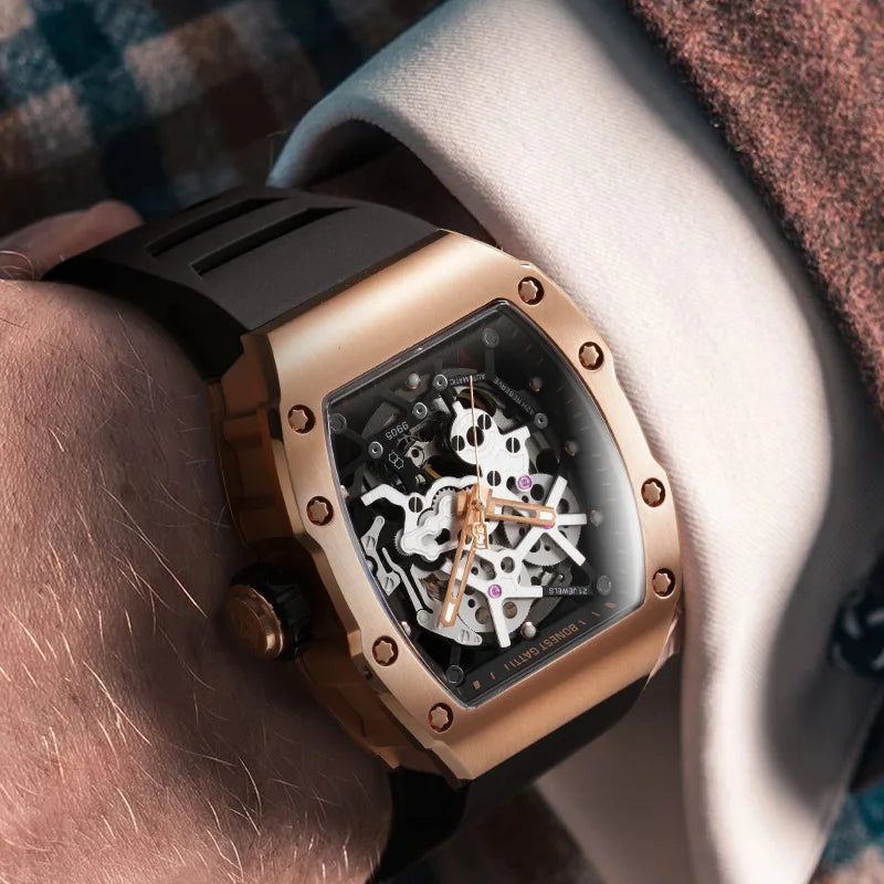 Bonest Gatti BG9905 automatic skeleton watch, view 4 of 11