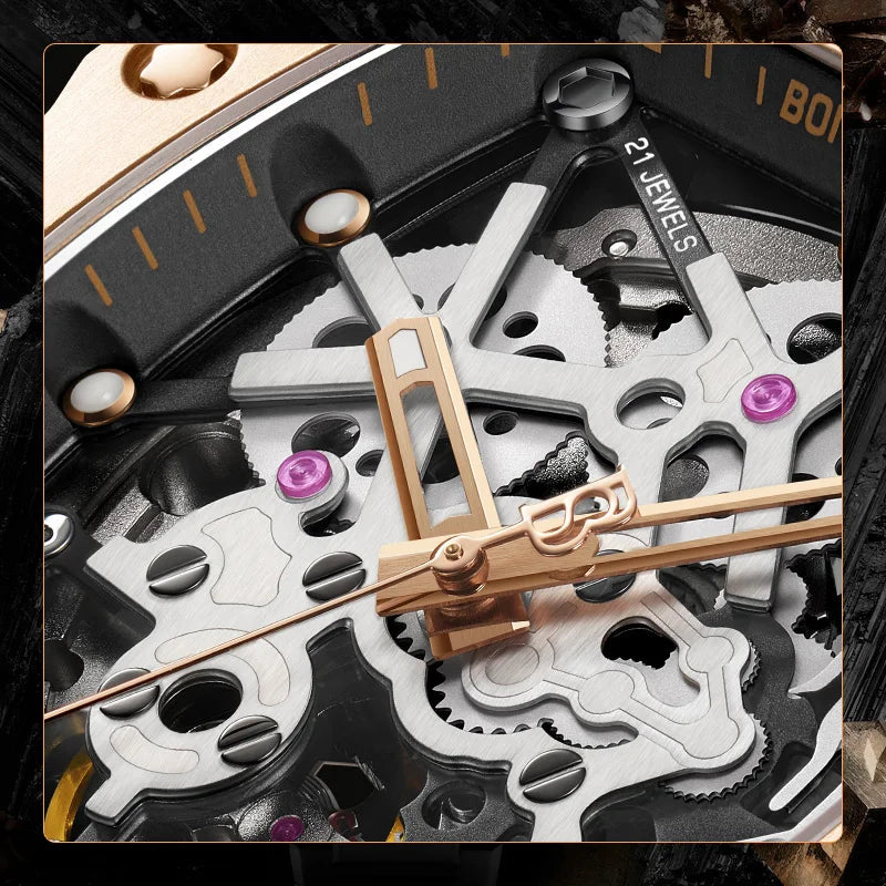 Bonest Gatti BG9905 automatic skeleton watch, view 6 of 11