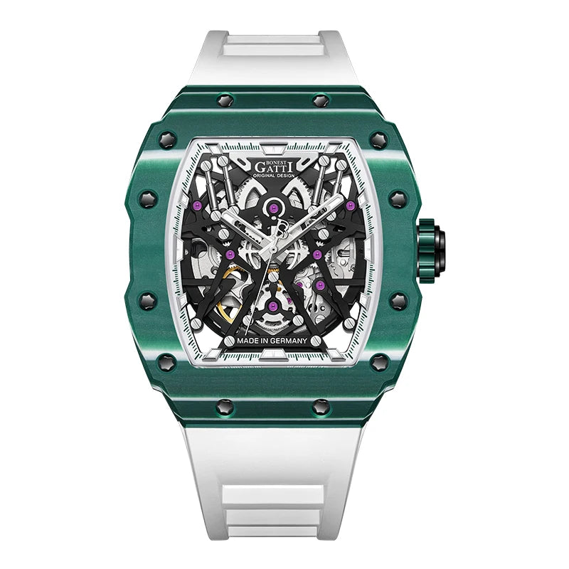 Bonest Gatti BG9906 automatic skeleton carbon watch, variant A2