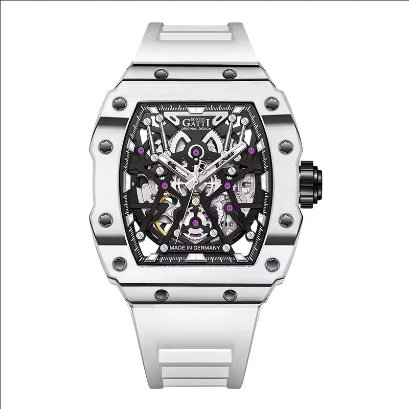 Bonest Gatti BG9906 automatic skeleton carbon watch, view 3 of 10