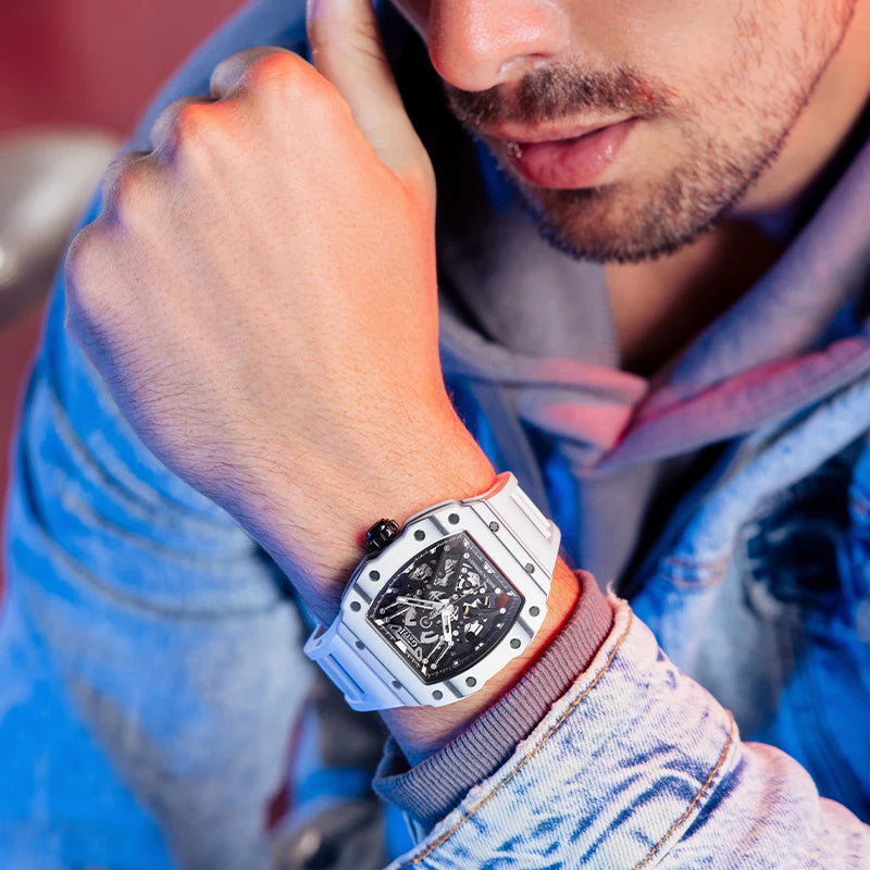 Bonest Gatti BG9906 automatic skeleton carbon watch, view 6 of 10