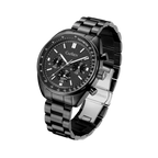 CADISEN C7063 Men's Chronograph Watch with black dial, detail view